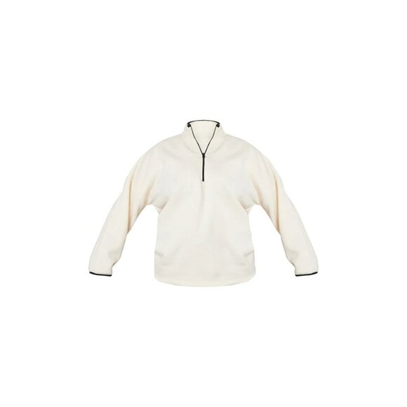 NWT PrettyLittleThing PLUS CREAM ZIP UP CONTRAST SWEATSHIRT Size US 14 / UK 18 - Picture 9 of 9